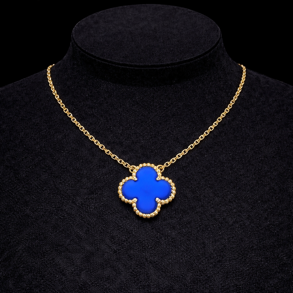 18K Gold Clover Necklace