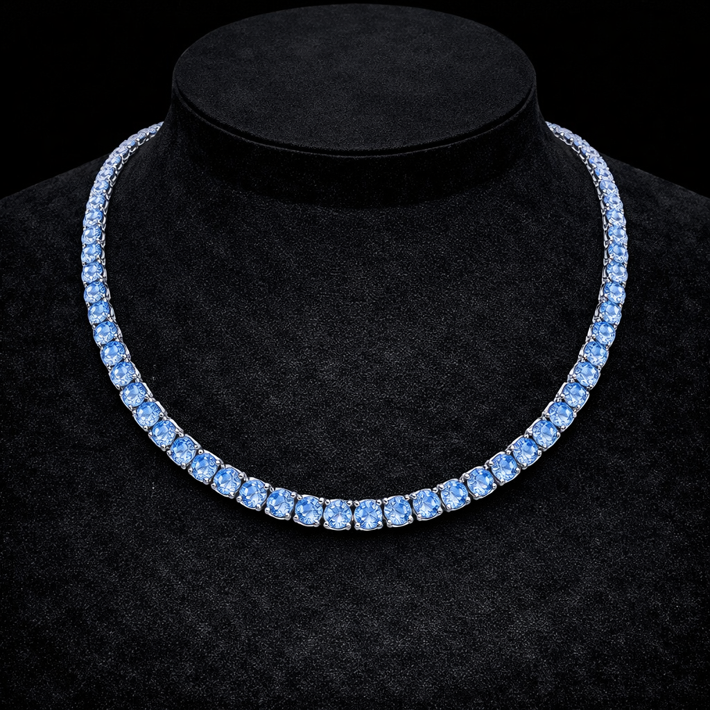 VVS Sea Blue Tennis Bracelet (4mm)