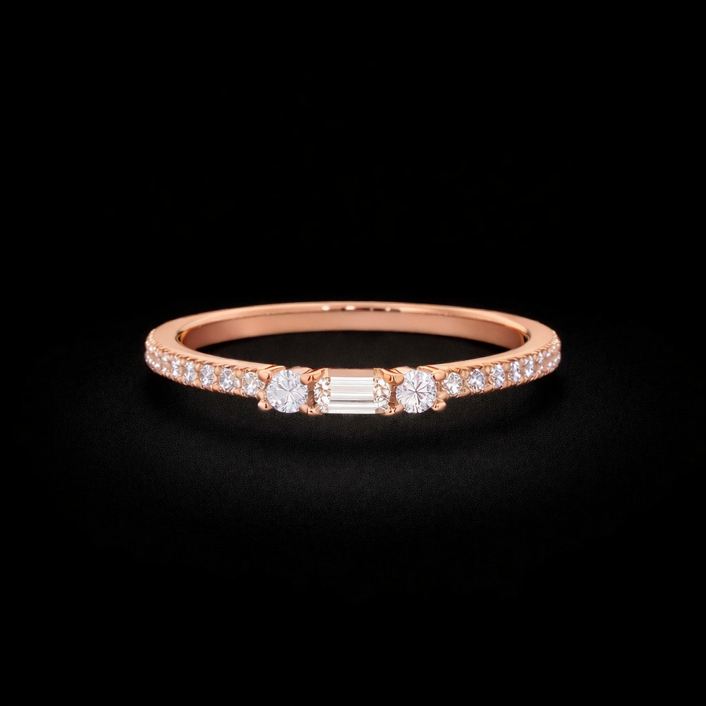 14K Gold Natural Diamond Ring