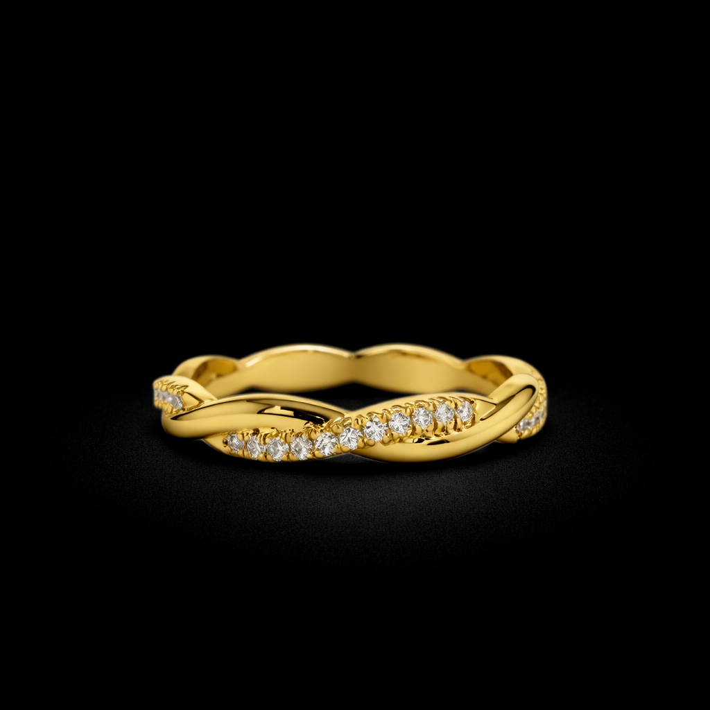 14K Gold Natural Diamond Ring
