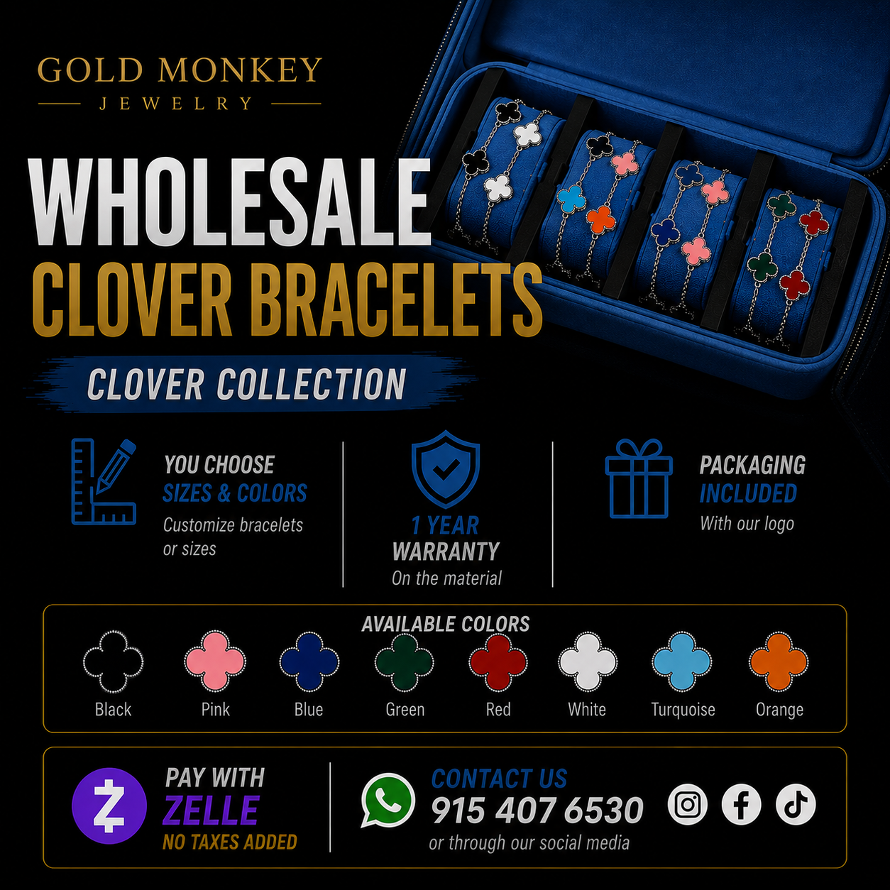 Clover Bracelets (Wholesale)