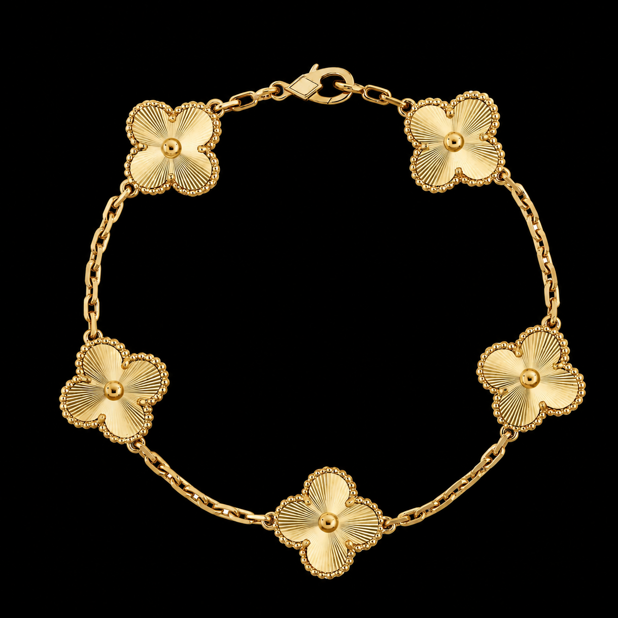 18K Gold Clover Leaf Bracelet