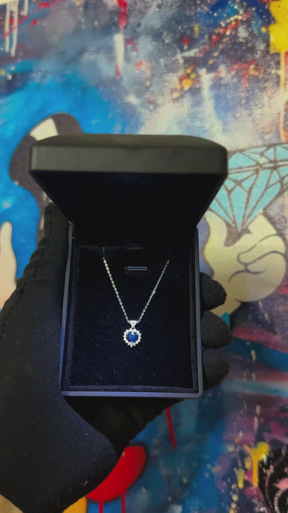 Blue Diamond Necklace