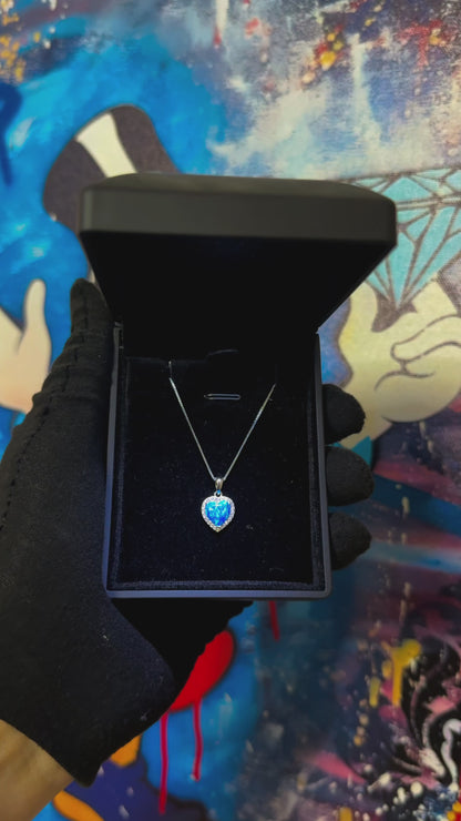 Blue Heart Necklace