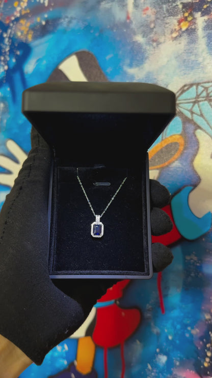 Blue Diamond Necklace