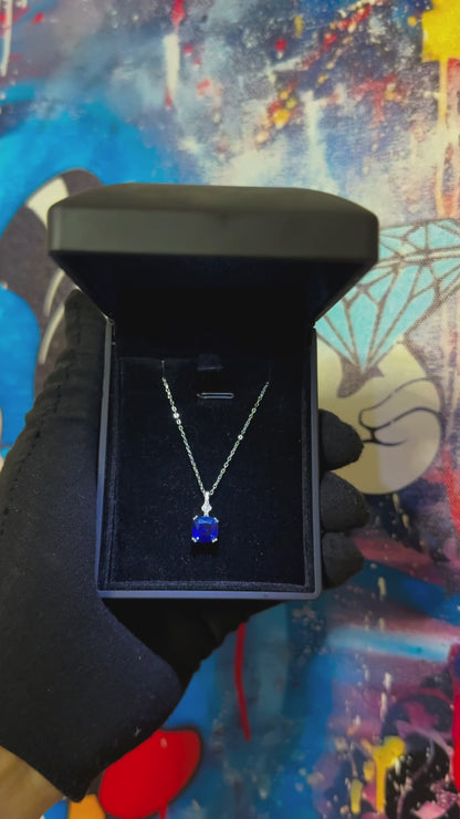 Blue Diamond Necklace