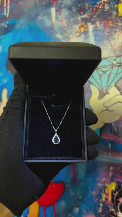 Blue Diamond Necklace