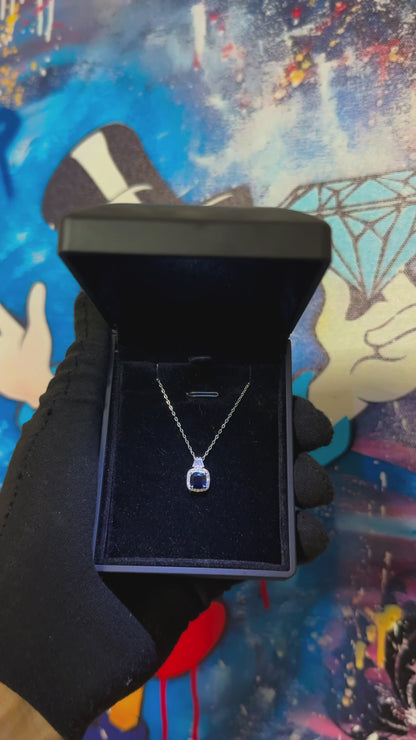 Blue Diamond Necklace