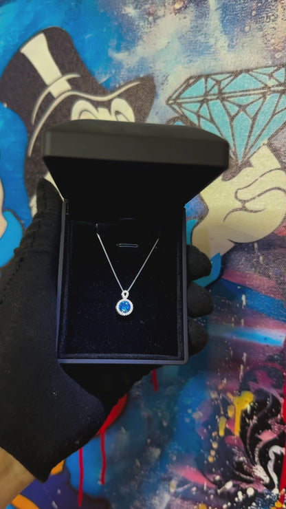 Blue Diamond Necklace