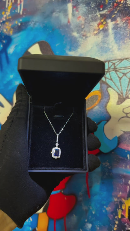 Blue Diamond Necklace